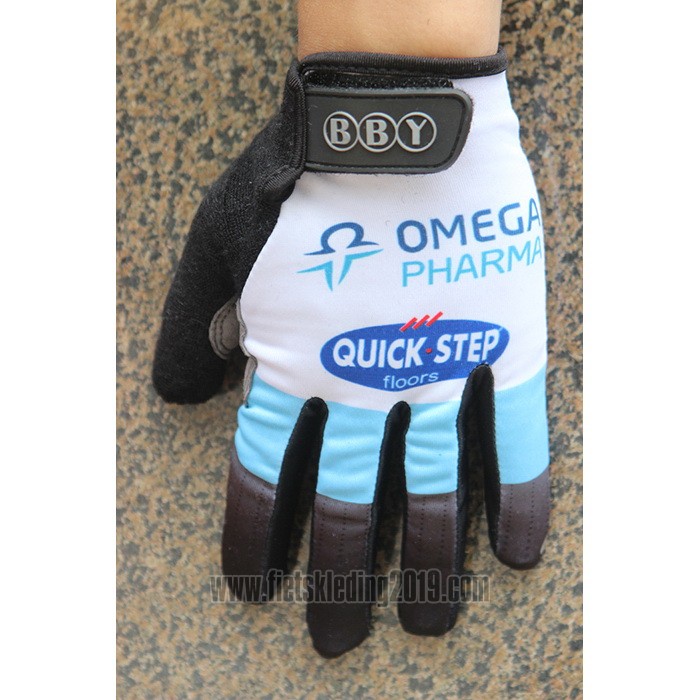 2020 Omega Quick Step Handschoenen Met Lange Vingers Blauw Wit